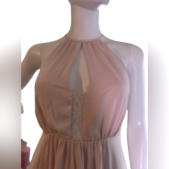 H&M soft pink short cocktail formal dress
with open back lace details US 4/XS - Picture 8 of 13